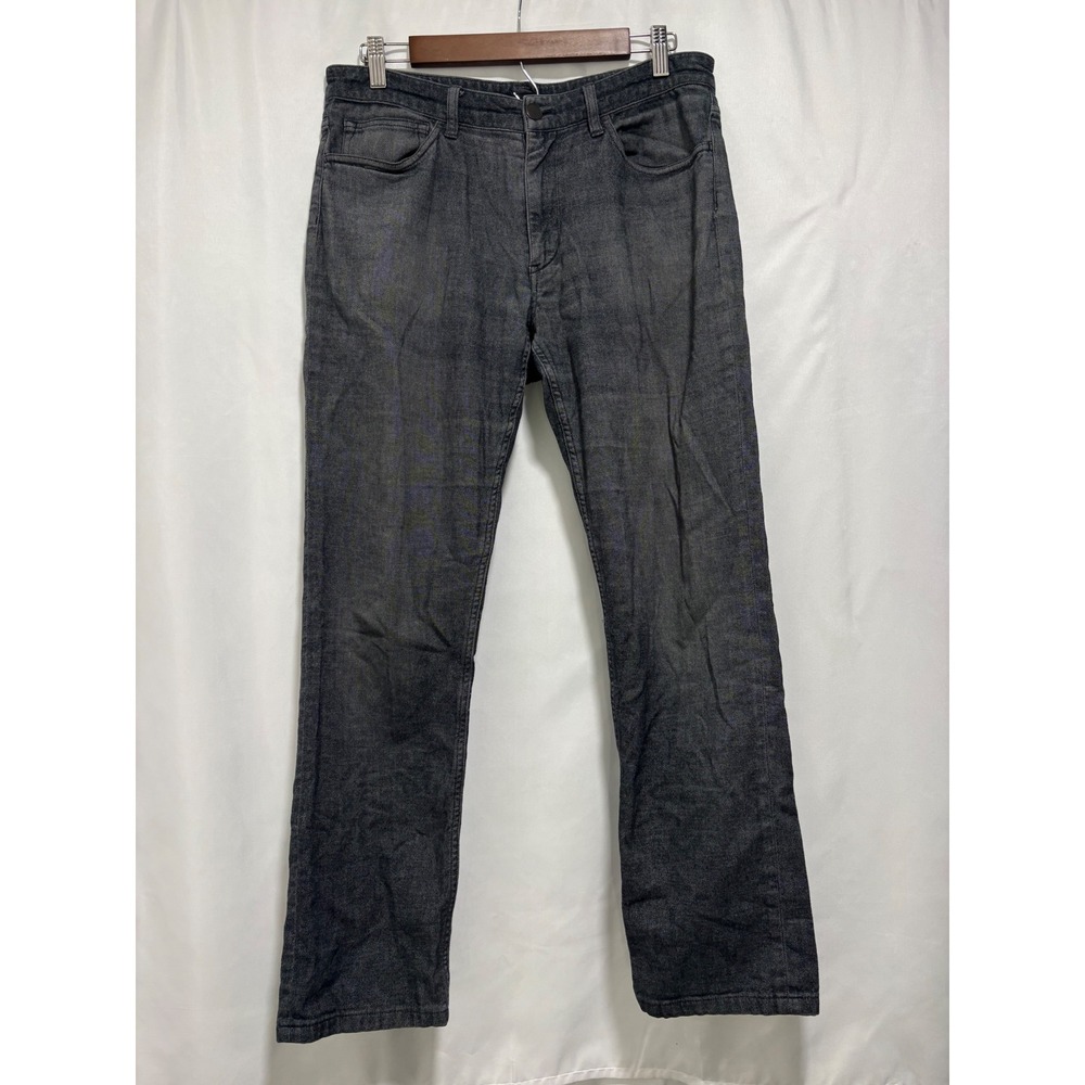 Theory Men's Charcoal Gray Stretch Denim Straight Leg Jeans Size 32